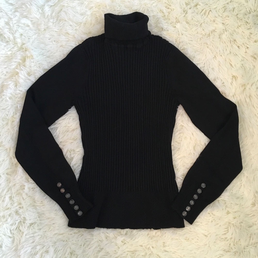 Lillie Rubin Black Turtleneck Size Medium